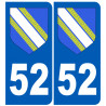 blason Haute-Marne 52 - Sticker/autocollant