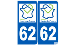 immatriculation 62 Hauts-de-France - Sticker/autocollant