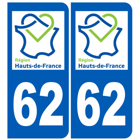 immatriculation 62 Hauts-de-France - Sticker/autocollant