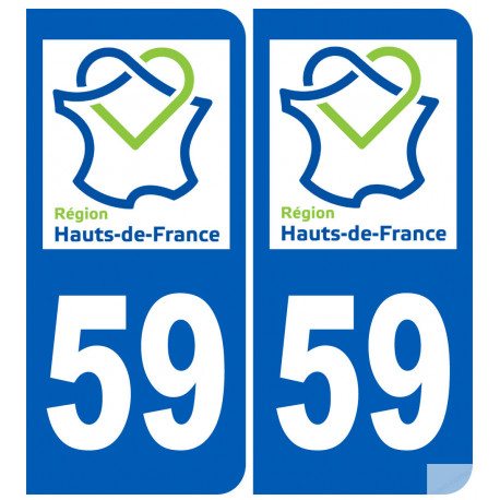 immatriculation 59 le Nord région Hauts-de-France - Sticker/autocollant