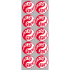 Série YIN YANG SOLDES rouge (10 stickers 5x5cm) - Sticker/autocollant