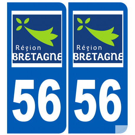 immatriculation 56 (région) - Sticker/autocollant