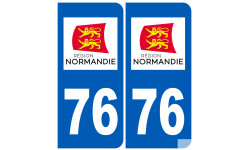 immatriculation 76 Normandie - Sticker/autocollant