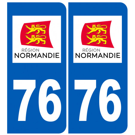 immatriculation 76 Normandie - Sticker/autocollant