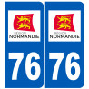 immatriculation 76 Normandie - Sticker/autocollant