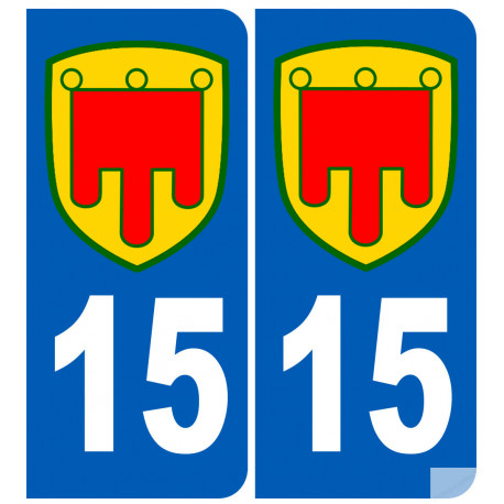 immatriculation 15 Auvergne - Sticker/autocollant