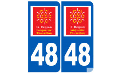 immatriculation 48 (région) - Sticker/autocollant