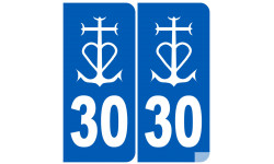 immatriculation 30 La Camargue - Sticker/autocollant