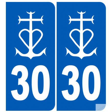 immatriculation 30 La Camargue - Sticker/autocollant