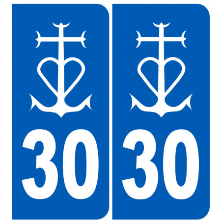 immatriculation 30 La Camargue - Sticker/autocollant