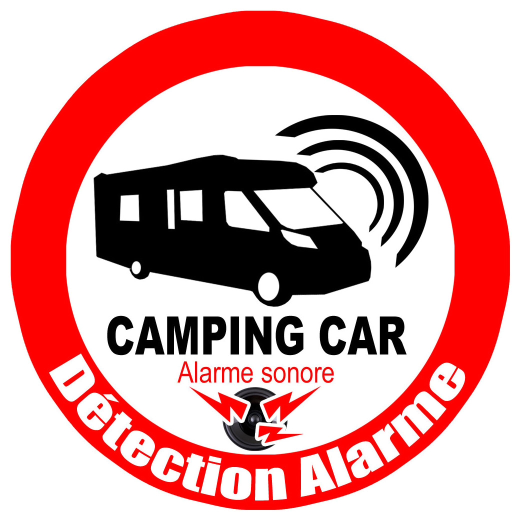 Alarme pour camping car - 10cm - Sticker/autocollant