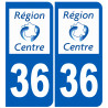 numéro immatriculation 36 région - Sticker/autocollant