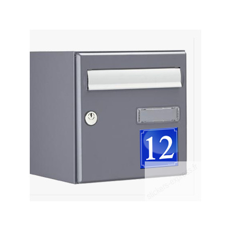 numéroderue40 - gris brossé 10x10cm - Sticker/autocollant