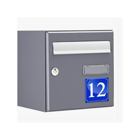 numéroderue40 - gris brossé 10x10cm - Sticker/autocollant