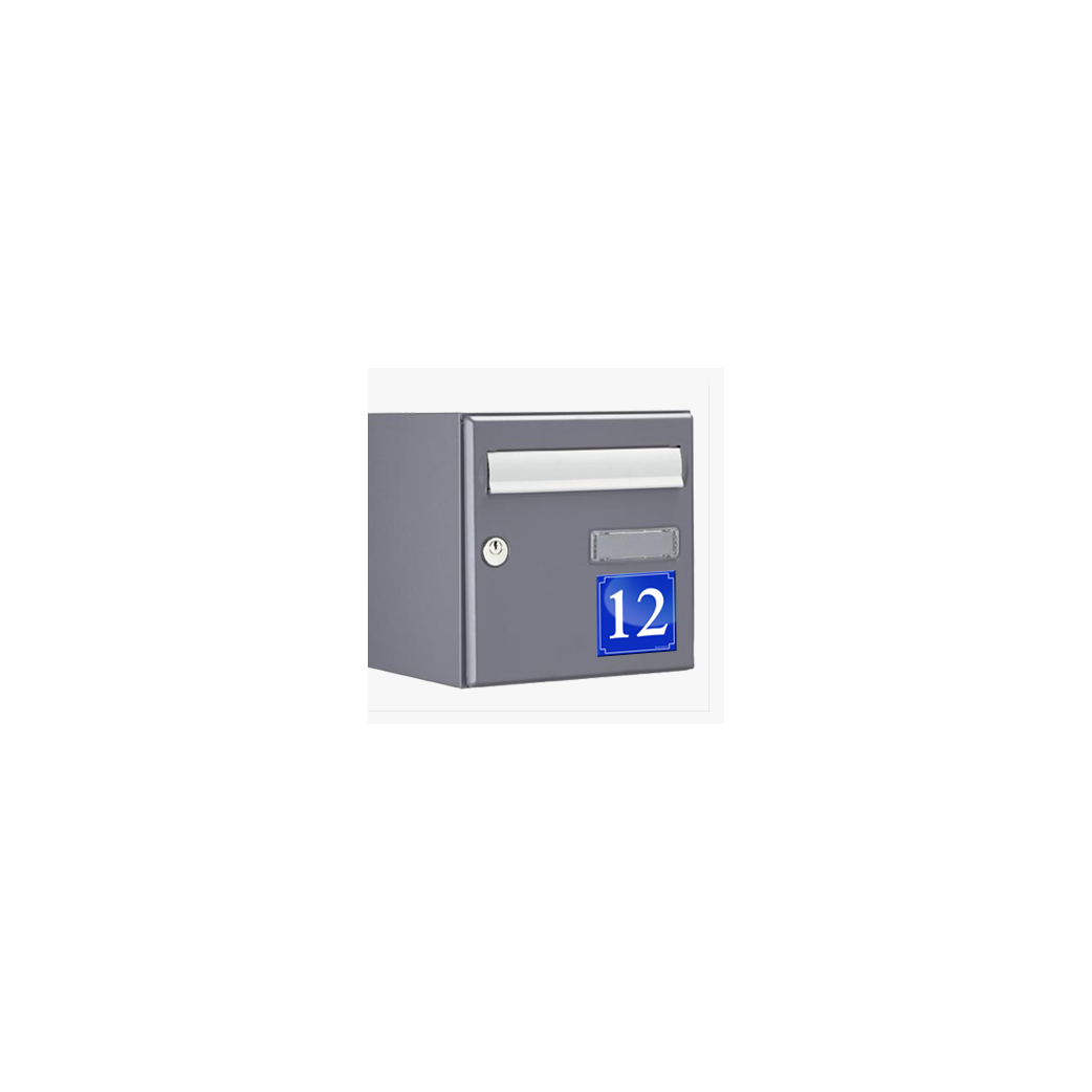 numéroderue42 - gris brossé 10x10cm - Sticker/autocollant