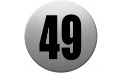 Sticker / autocollant : numéroderue49 - gris brossé