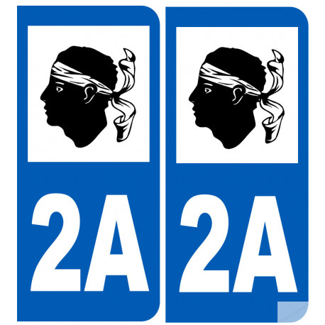 numéro immatriculation 2A (Corse-du-Sud) - Sticker/autocollant