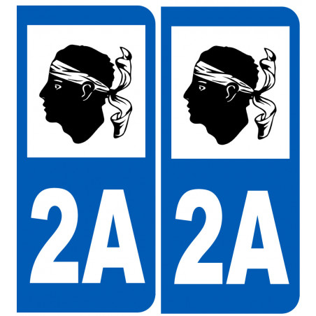 numéro immatriculation 2A (Corse-du-Sud) - Sticker/autocollant