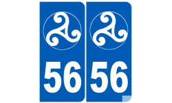 immatriculation 56 triskel (Morbihan) - Sticker/autocollant