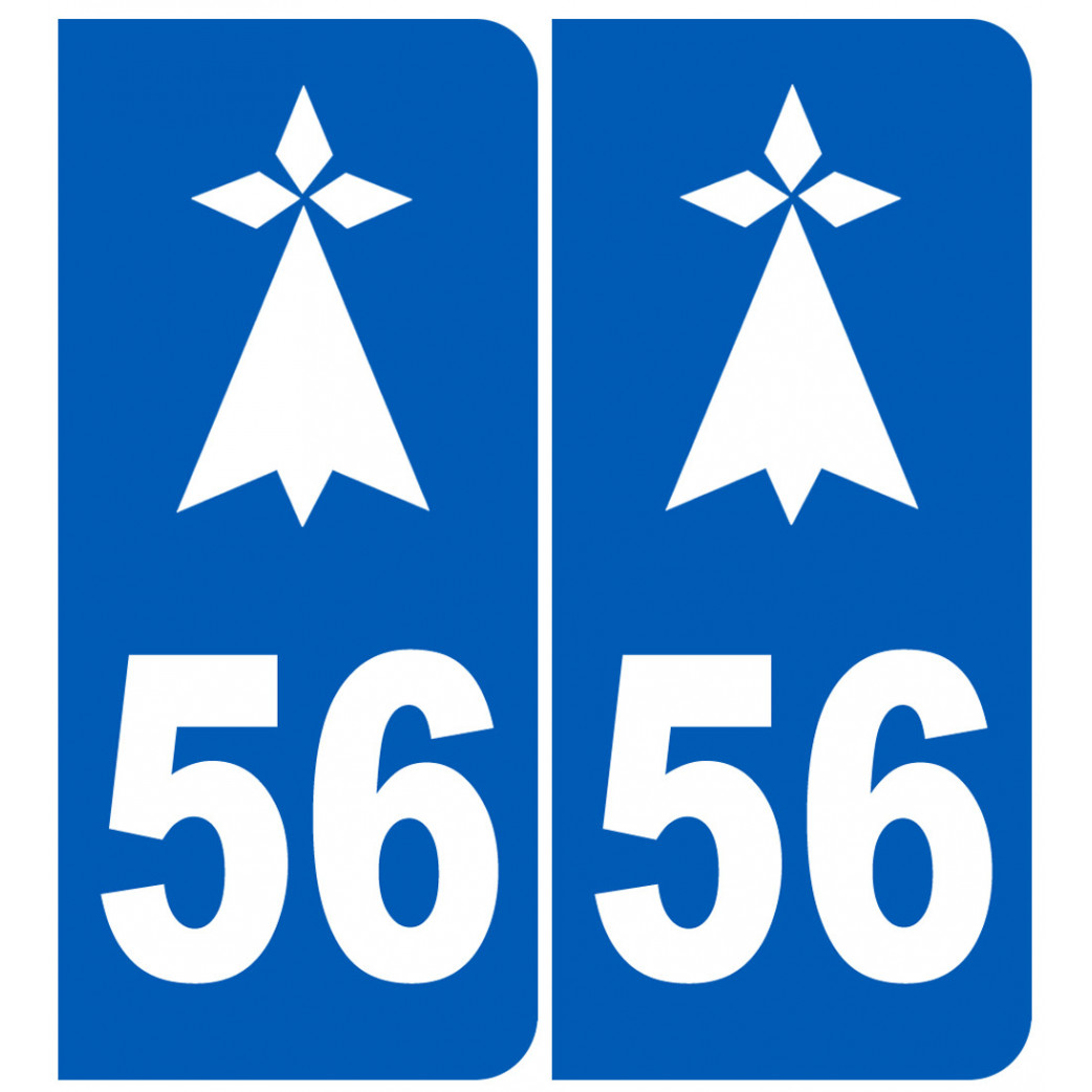 immatriculation 56 hermine (Morbihan) - Sticker/autocollant