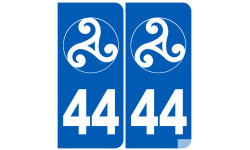 immatriculation 44 trisckel (Loire-Atlantique) - Sticker/autocollant