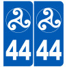 immatriculation 44 trisckel (Loire-Atlantique) - Sticker/autocollant