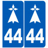 immatriculation 44 hermine (Loire-Atlantique) - Sticker/autocollant