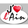 j'aime l'Ain (15x11cm) - Sticker/autocollant