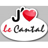 j'aime le Cantal - 15x11cm - Sticker/autocollant