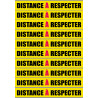 Distance à respecter - 10 unités - 20x2.5cm - Sticker/autocollant