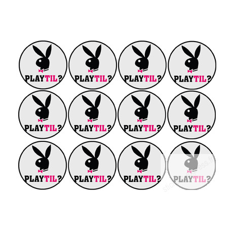 Playtil (12 fois 5cm) - Sticker/autocollant