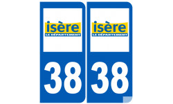 immatriculation 38 (Isère) - Sticker/autocollant