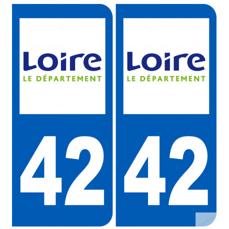 numéro immatriculation 42 (Loire) - Sticker/autocollant