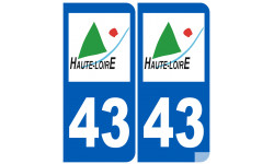 immatriculation 43 (Haute-Loire) - Sticker/autocollant