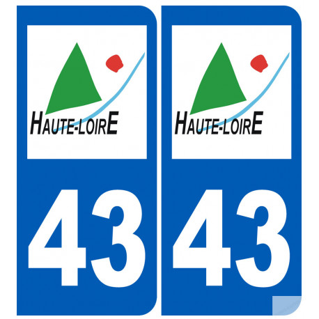 immatriculation 43 (Haute-Loire) - Sticker/autocollant