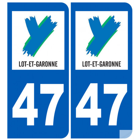 numéro immatriculation 47 (Lot-et-Garonne) - Sticker/autocollant