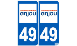 numéro immatriculation 49 (Maine-et-Loire) - Sticker/autocollant