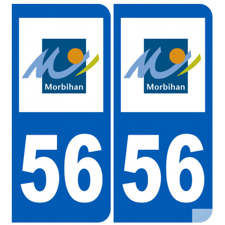 immatriculation 56 (Morbihan) - Sticker/autocollant