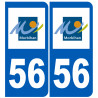 immatriculation 56 (Morbihan) - Sticker/autocollant