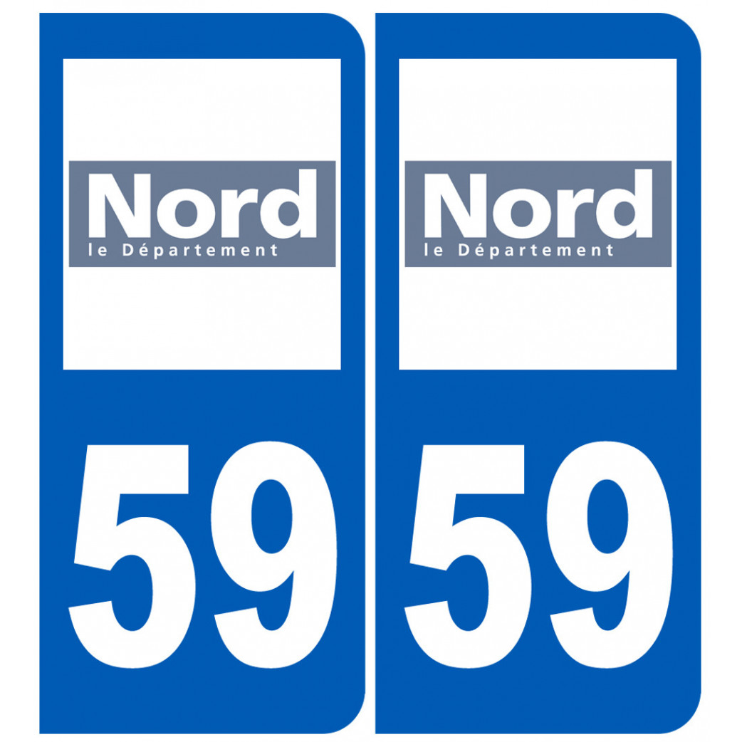 immatriculation 59 (Nord) - Sticker/autocollant
