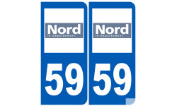 immatriculation 59 (Nord) - Sticker/autocollant