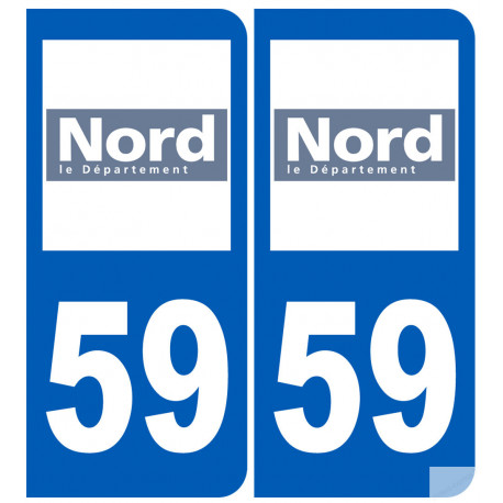numéro immatriculation 59 (Nord) - Sticker/autocollant