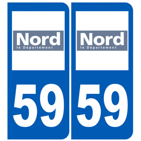 immatriculation 59 (Nord) - Sticker/autocollant