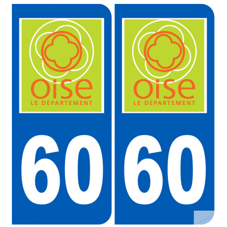 immatriculation 60 (Oise) - Sticker/autocollant