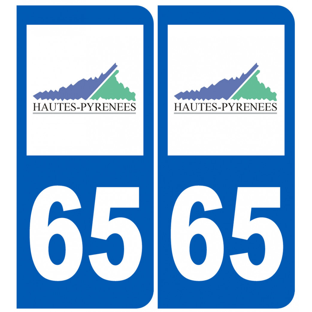 immatriculation 65 (Hautes-Pyrénées) - Sticker/autocollant
