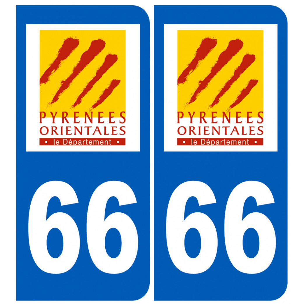 immatriculation 66 (Pyrénées-Orientales) - Sticker/autocollant
