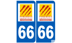 immatriculation 66 (Pyrénées-Orientales) - Sticker/autocollant