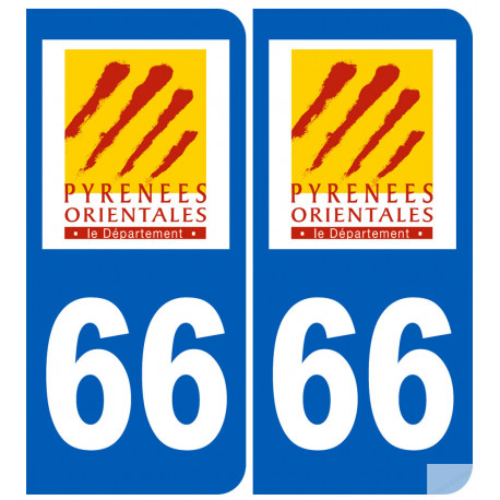 immatriculation 66 (Pyrénées-Orientales) - Sticker/autocollant