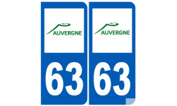 immatriculation 63 (région) - Sticker/autocollant