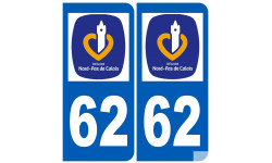 numéro immatriculation 62 (région) - Sticker/autocollant